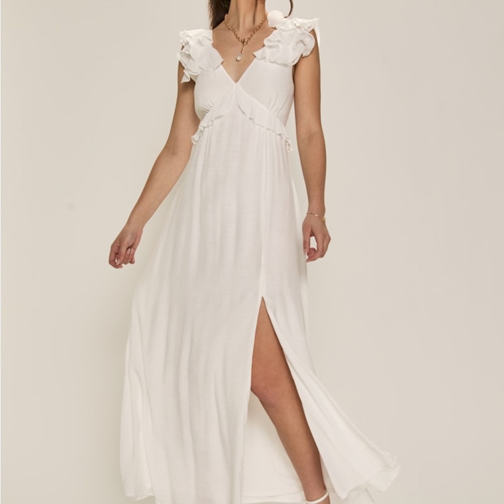 Francesca’s Kadence Ruffle Trim Maxi Dress